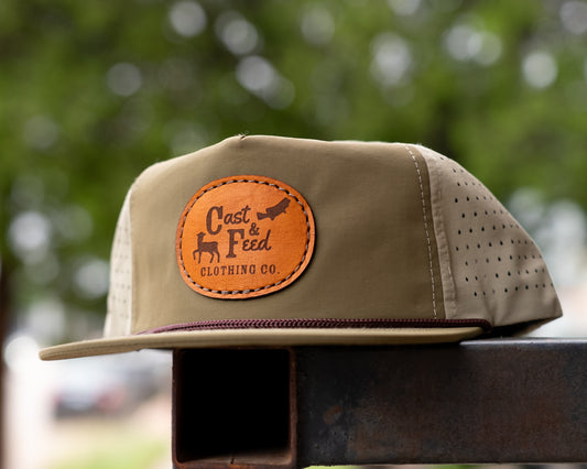 Cast & Feed Hat (Moss-Tan/Brown)