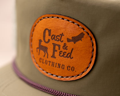 Cast & Feed Hat (Moss-Tan/Brown)