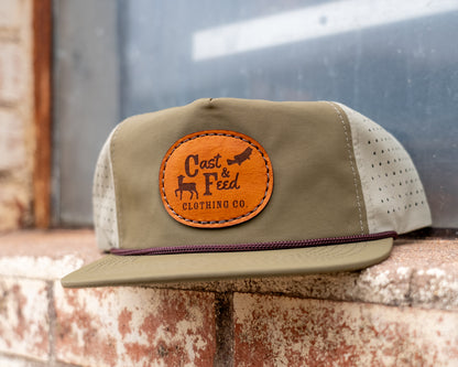 Cast & Feed Hat (Moss-Tan/Brown)