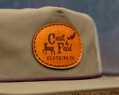 Cast & Feed Hat (Moss-Tan/Brown)