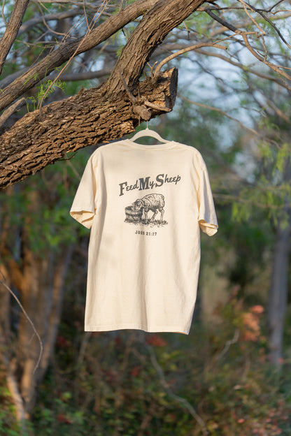 Feed My Sheep Tee - Ivory